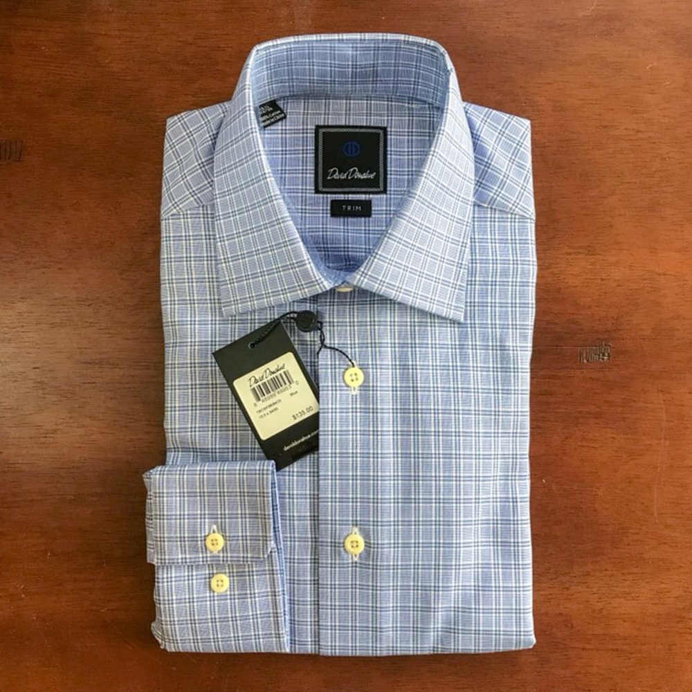 David Donahue Mens Shirt 15.5x34/35 LS